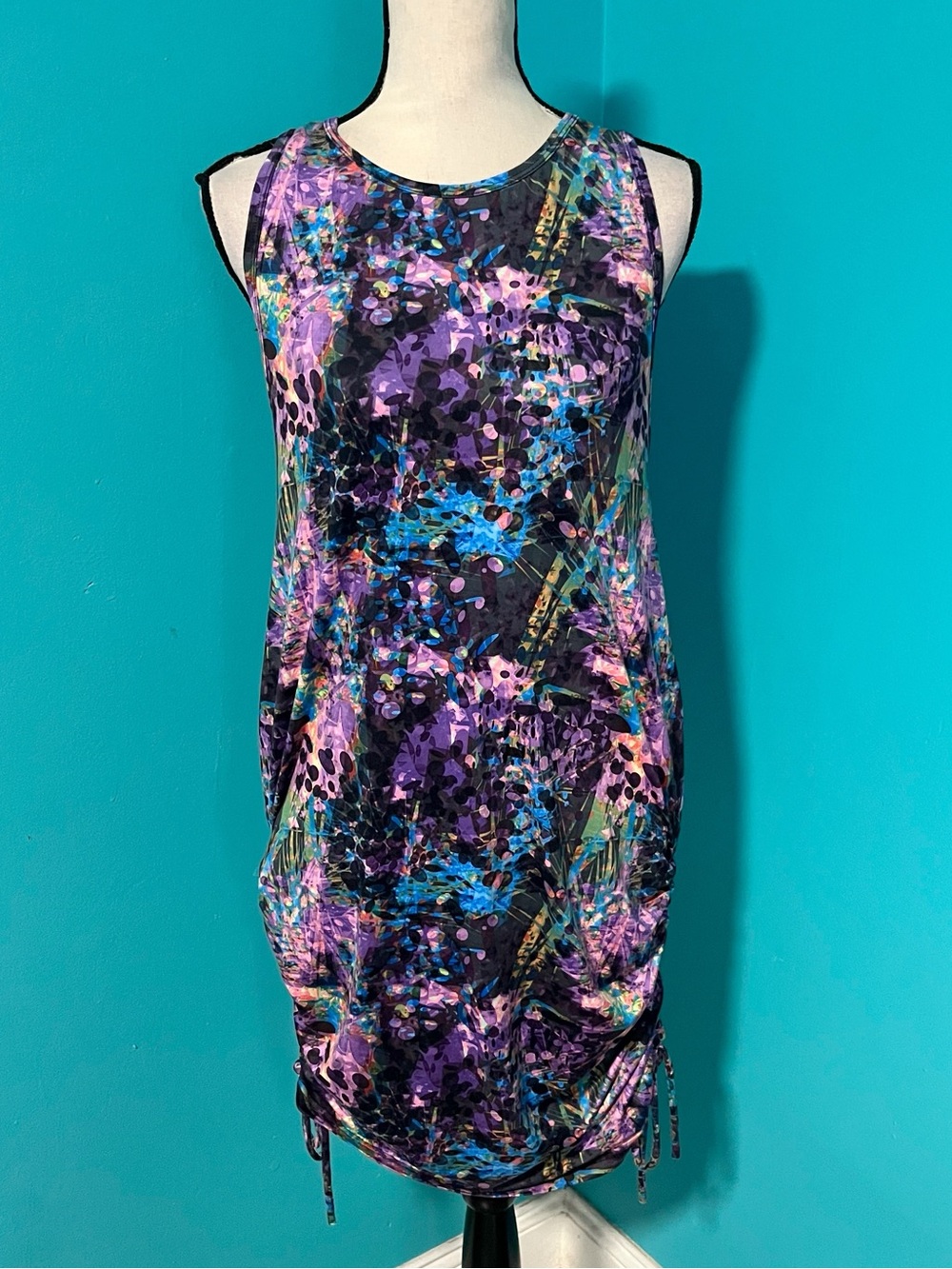 CVG Constantly Varied Gear XS/S Vibrant Purple Abstract Print Active Dress